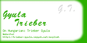 gyula trieber business card